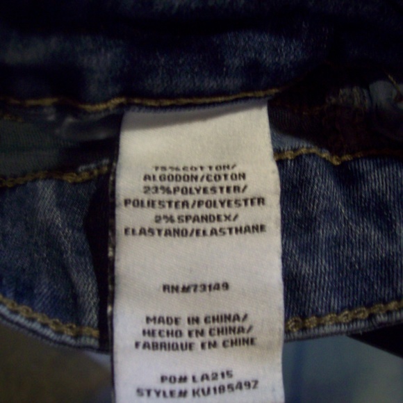 Blue Candy Skinny Jeans Denim Double Button Size 0 - Picture 8 of 8